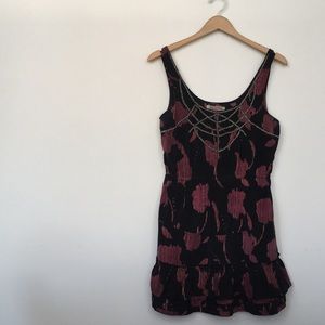 Ecote Floral Ikat Beaded Tunic